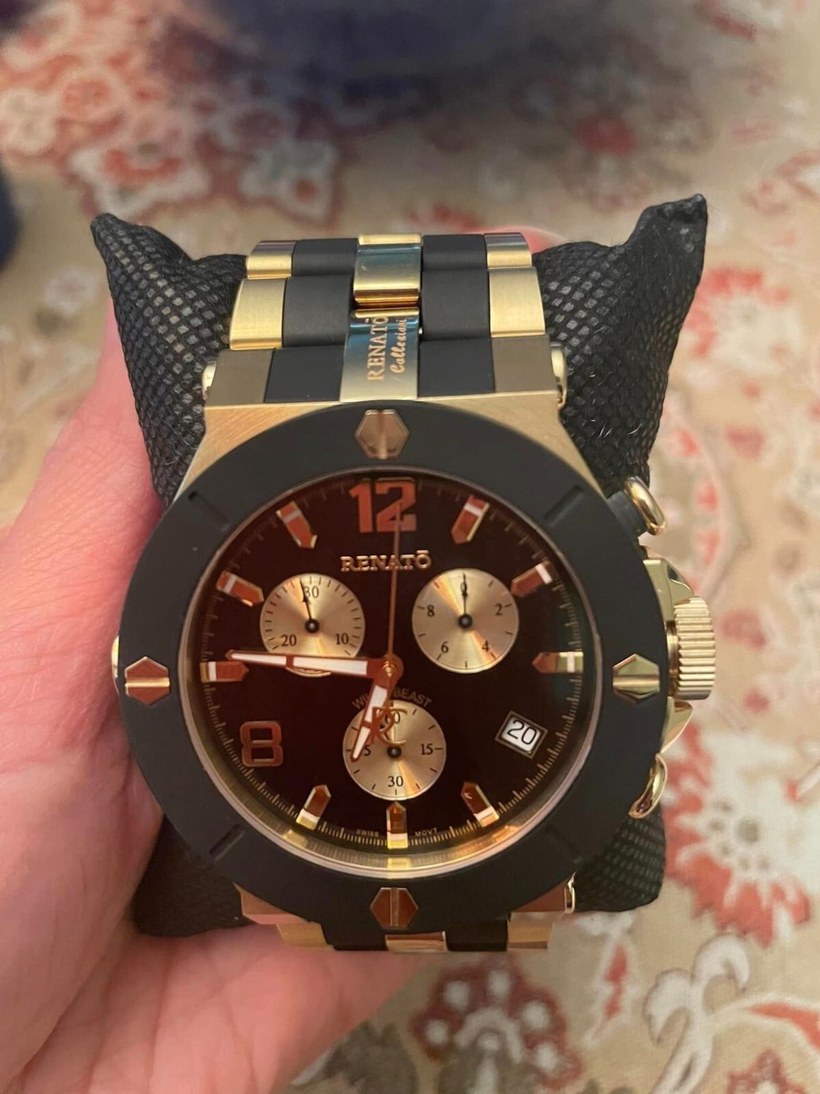 Renato Wilde Beast Swiss ETA G10.211, BLack/Gold Rubber