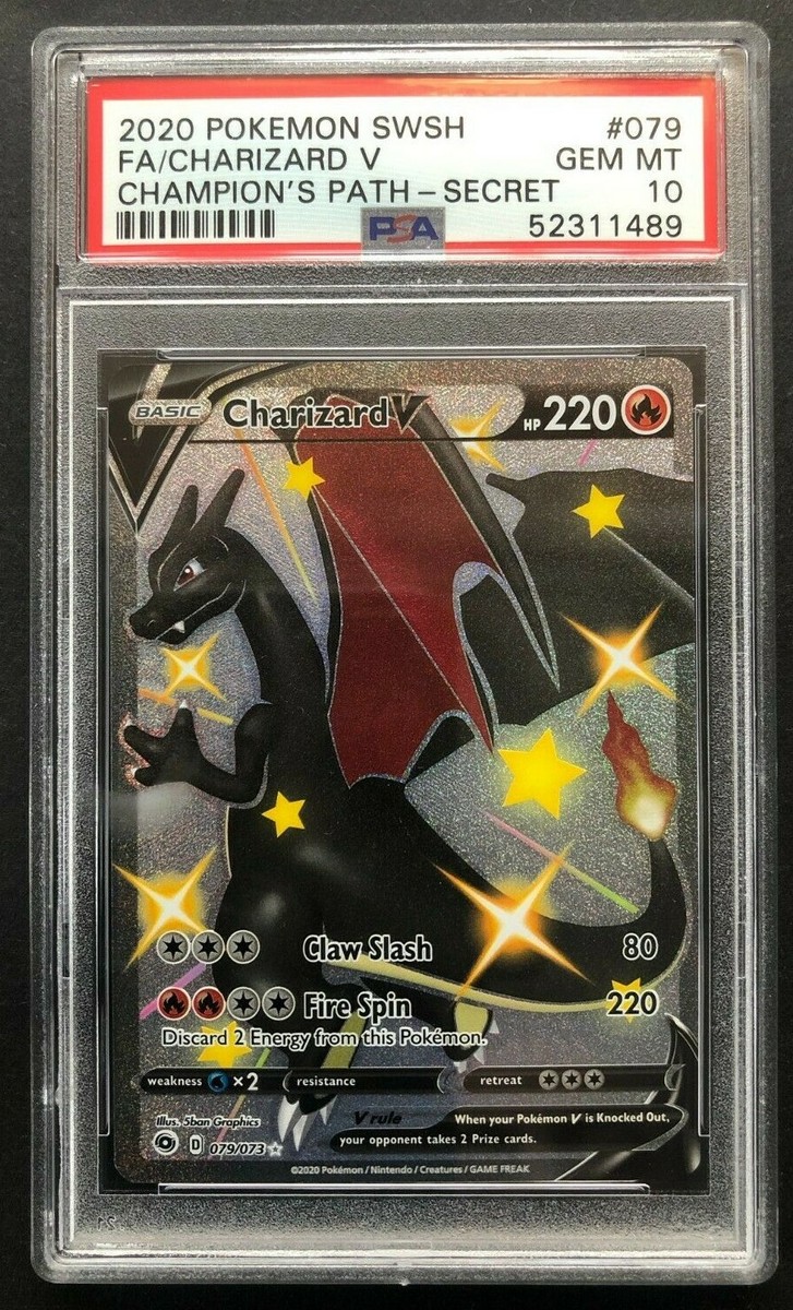 2020 Pokemon SWSH Full Art Shiny Charizard V PSA 10 Gem Champion's