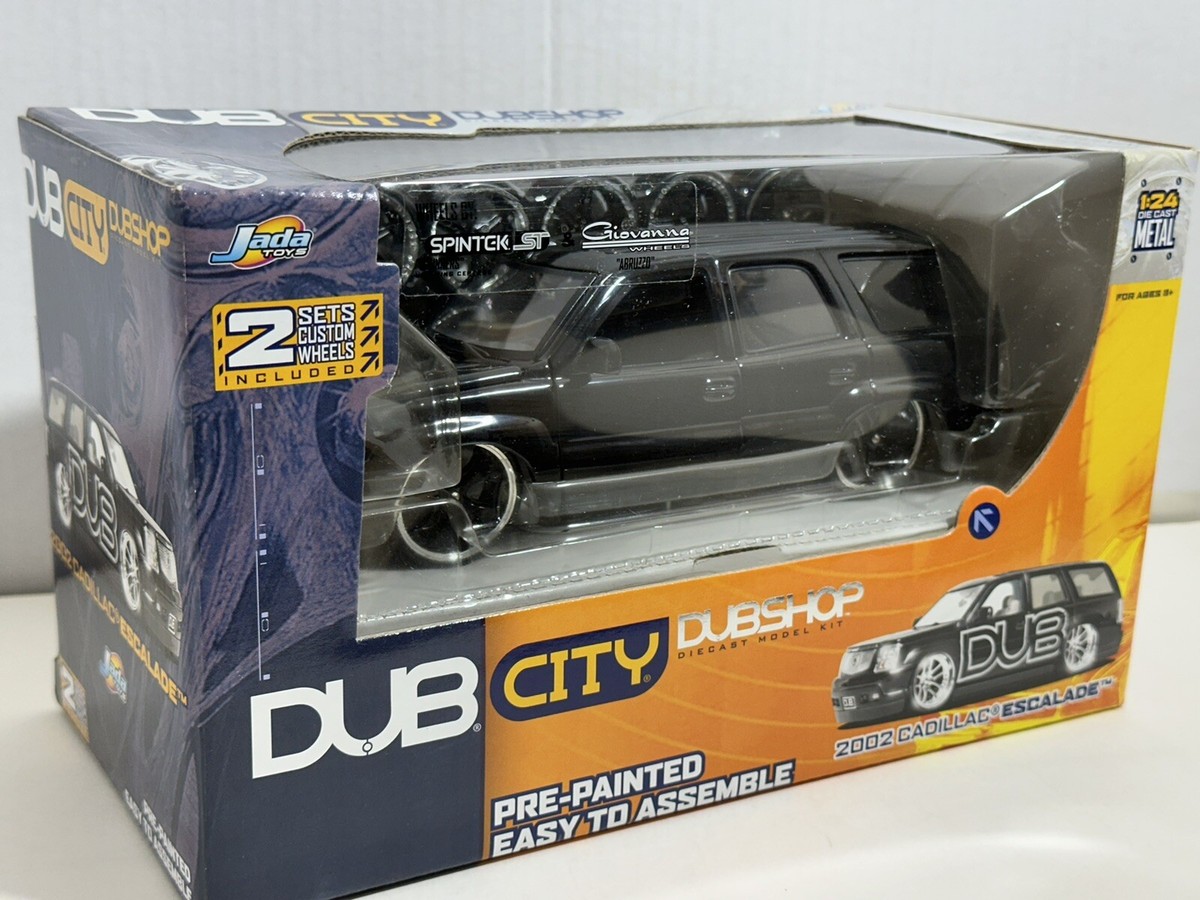 JADA DUBSHOP 2002 CADILLAC ESCALADE BLACK 1:24 DIECAST KIT / EXTRA