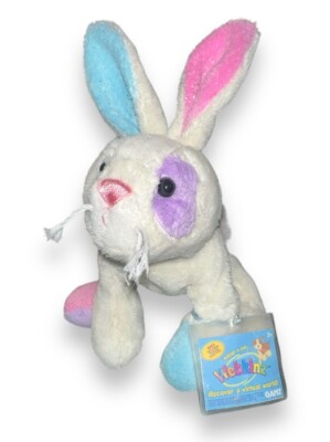 Webkinz Ganz Shimmer Bunny Plush White Pink Blue HM502 Sealed Code