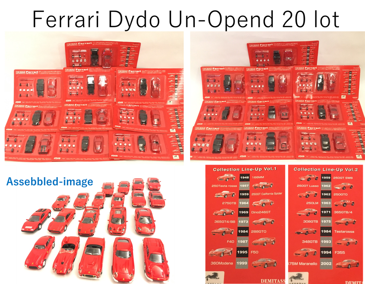 Ferrari 1/64 Kyosho x Dydo Vol.1 and Vol.2 Complete 20 Cars lot