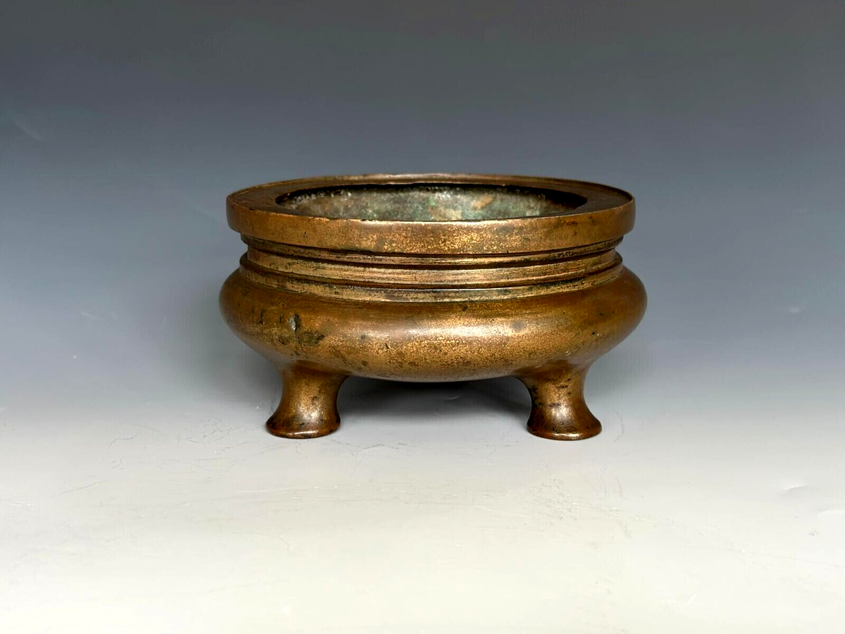 Ming Dynasty Antique Chinese Bronze Censer 晚明 三足銅爐 | eBay