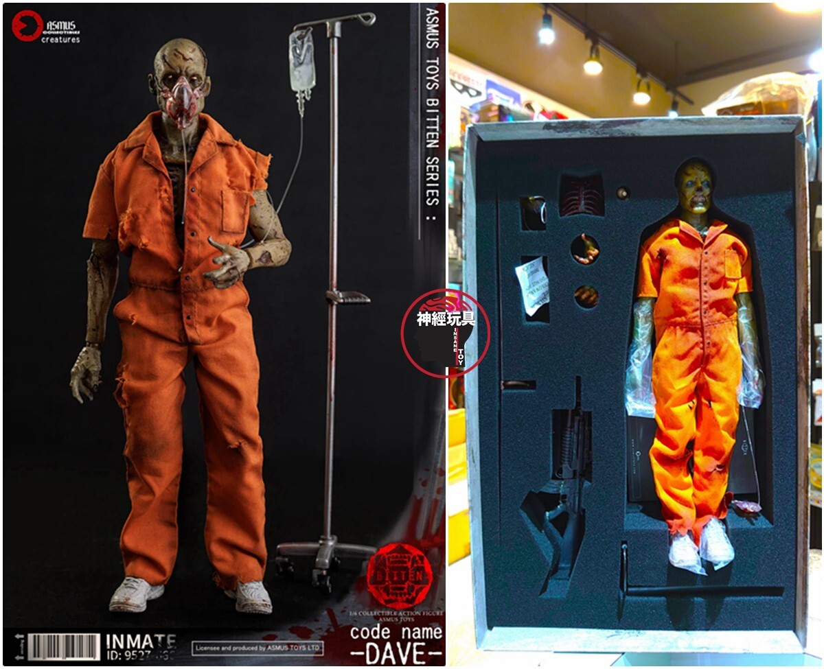 Asmus Toys BITTEN : DAVE 1/6 FIGURE BIT004A Prisoner Zombie The
