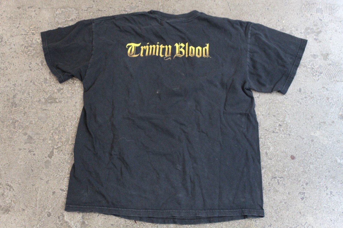 VTG TRINITY BLOOD Anime Cartoon ACTION Adult Large Graphic T shirt