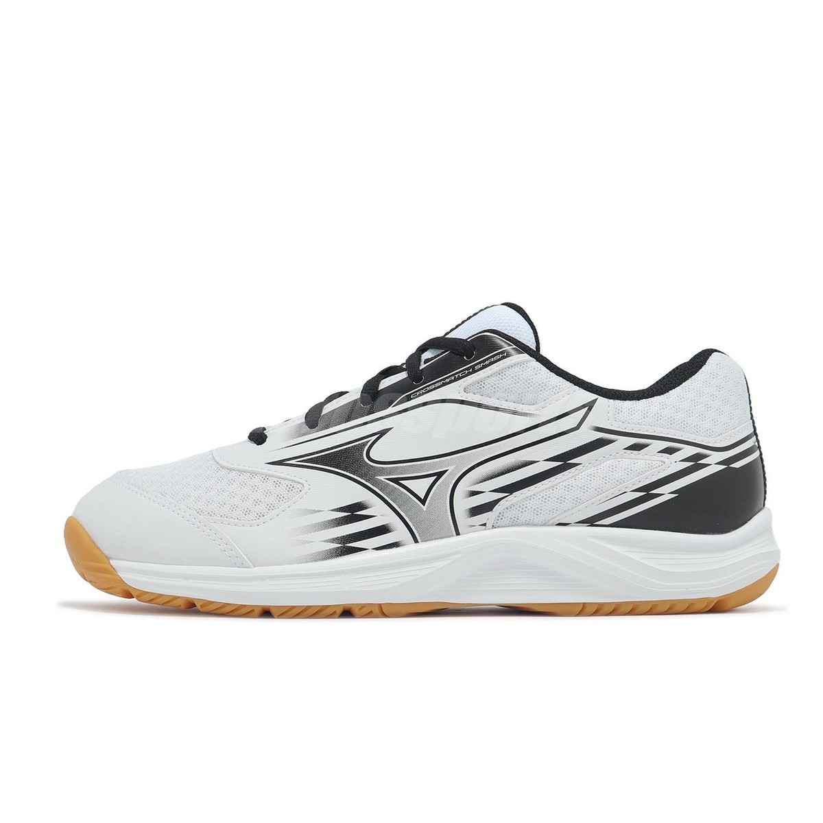 Mizuno Crossmatch Smash White Black Gum Men Table Tennis Shoes