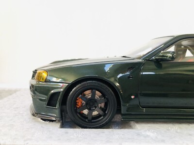 1/18 MotorHelix Nissan Skyline R34 GT-R Nismo Z-tune Dark Green