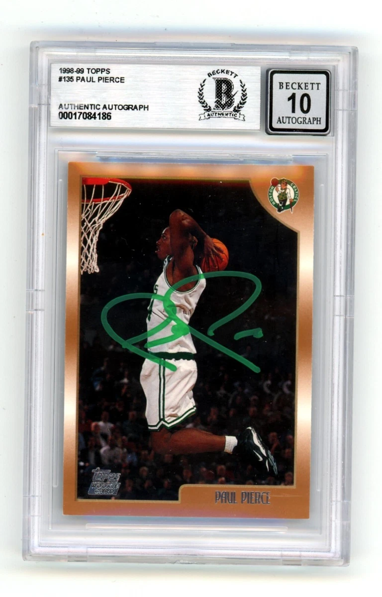 Topps Paul Pierce Basketball Autographed Sports Trading Cards