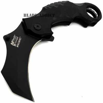 MTECH XTREME TACTICAL Spring Open Assisted BLACK G10 KARAMBIT