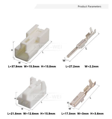 2 Pin/Way KET Yazaki Automotive Sensor Male Female Connector Plug