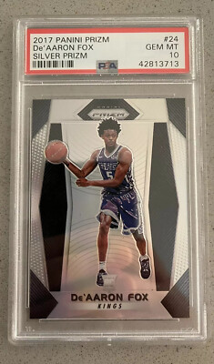 2017-18 Panini Prizm Silver #24 De'Aaron Fox Rookie RC PSA 10