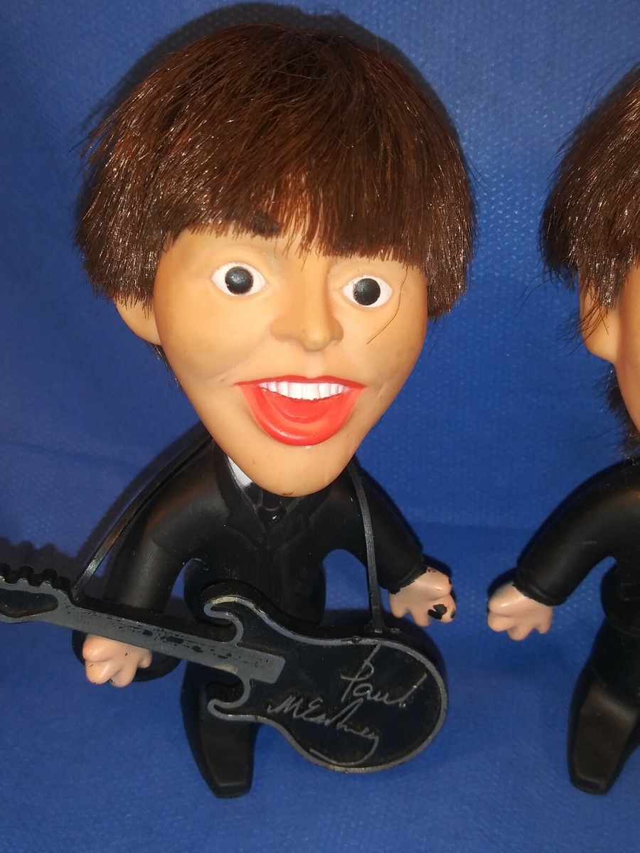 1964 Remco Nems Seltaeb The Beatles Doll Set of 4 Soft Body - 4.5