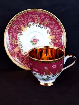 Exquisite Limoges France Studio Elisabeth 22k gilded tea cup