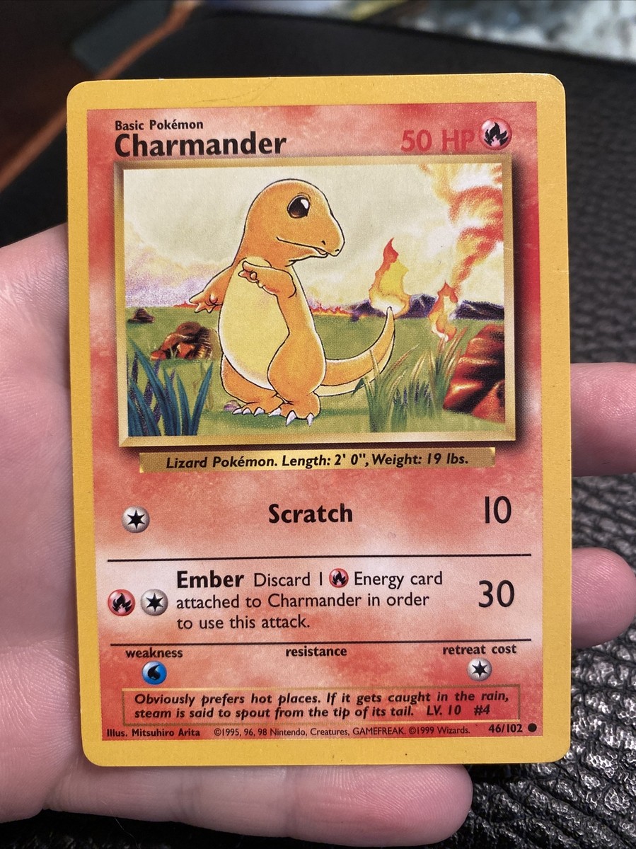 Basic Pokémon Charmander 50 HP 46/102 | eBay