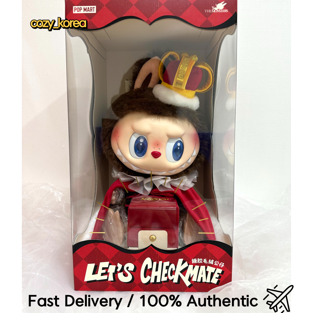 Authentic POP MART Labubu The Monsters Lets Checkmate King Vinyl