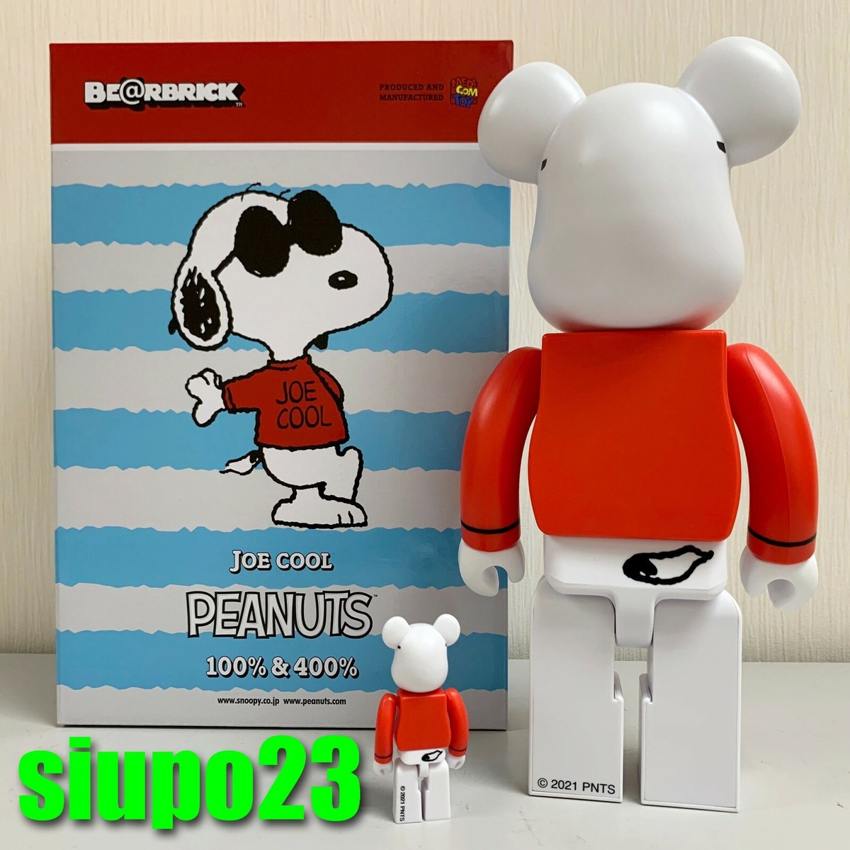 Medicom 400% + 100% Bearbrck ~ Peanuts Be@rbrck Joe Cool Ver | eBay