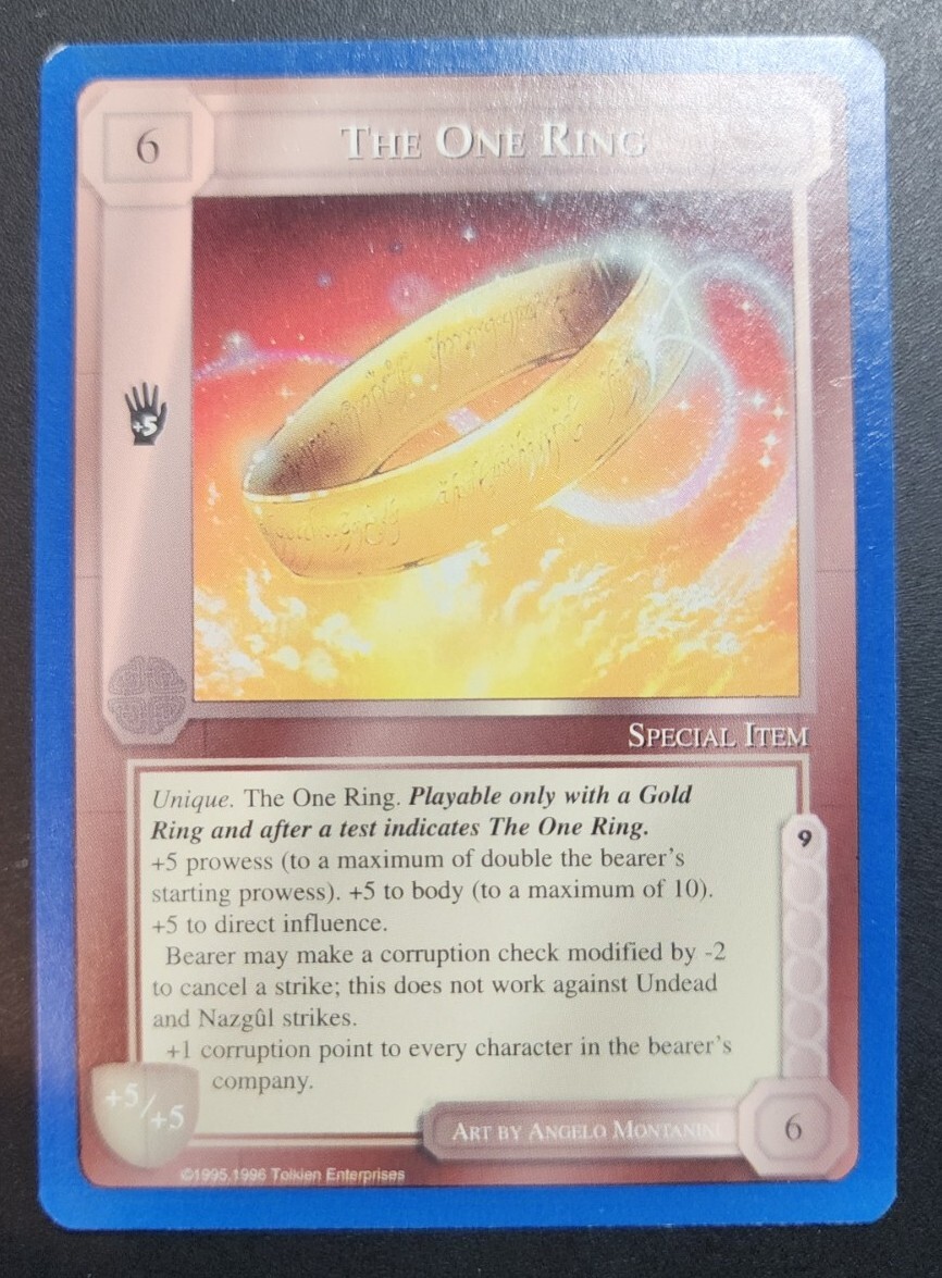 Middle Earth CCG. THE ONE RING Wizards Edition Blue Border | eBay