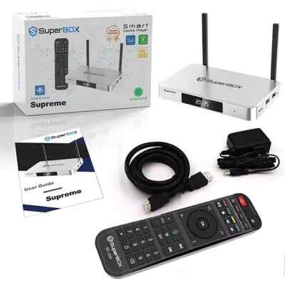 SuperBox Supreme 2025 – 8K UHD, 4GB RAM, 128GB, Wi-Fi 6, Ethernet