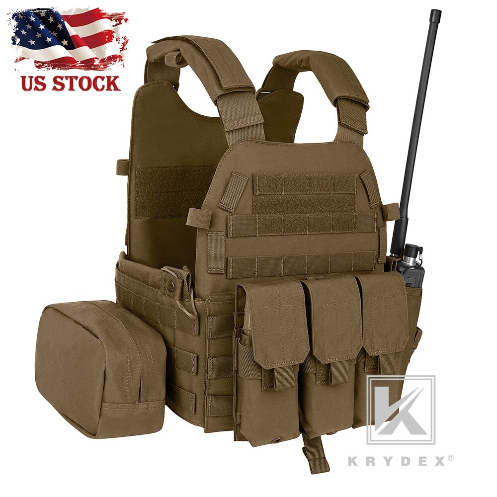 KRYDEX LBT-6094A Plate Carrier Tactical Body Armor Vest with Pouch