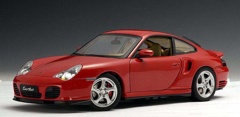 PORSCHE 911 (996) TURBO COUPE RED by AUTOart 77831 1:18 NEW IN BOX