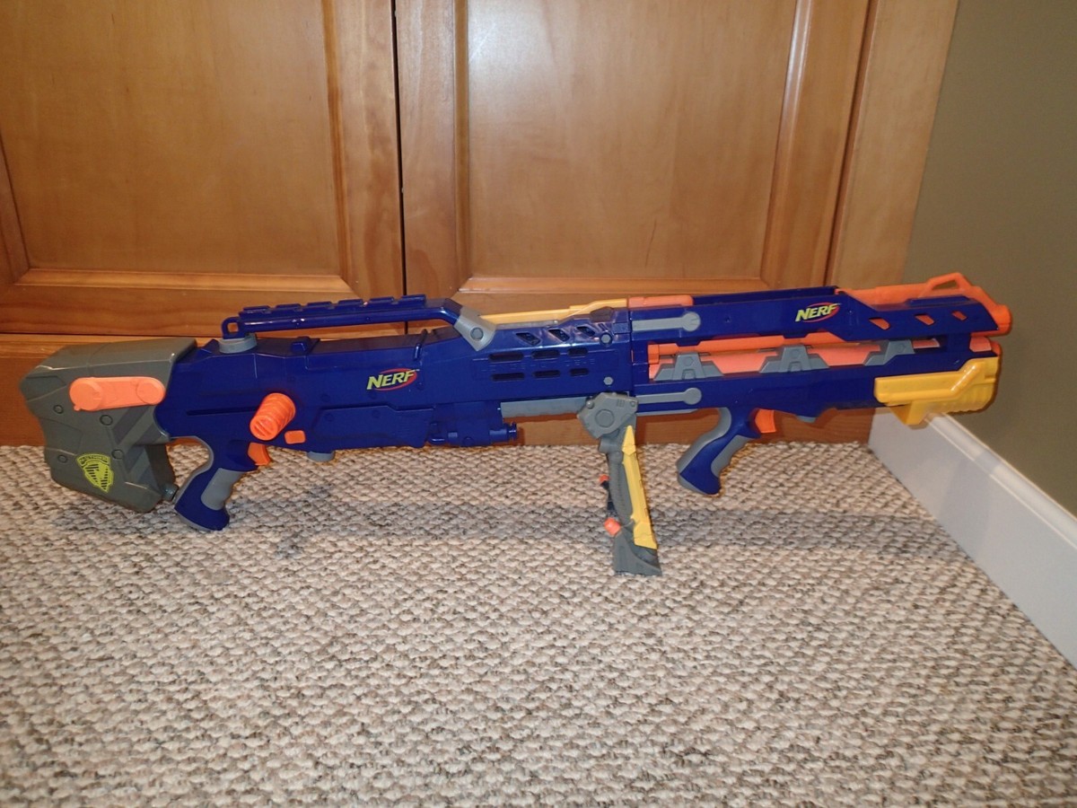 NERF N-Strike LongShot CS-6 Blue Yellow 2006 - Tested / Working | eBay