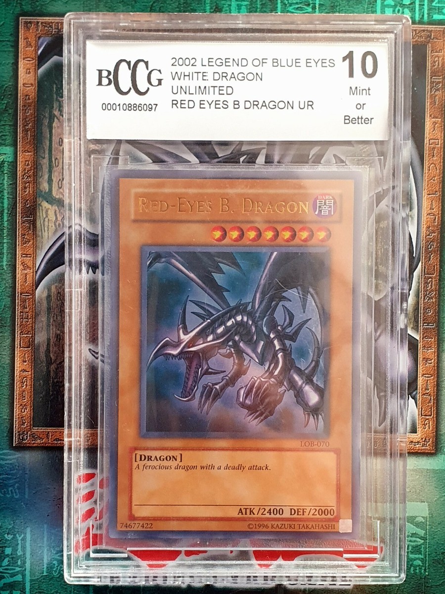 Yugioh! Red-Eyes B. Dragon - LOB-070 - Rare BCCG Beckett Graded