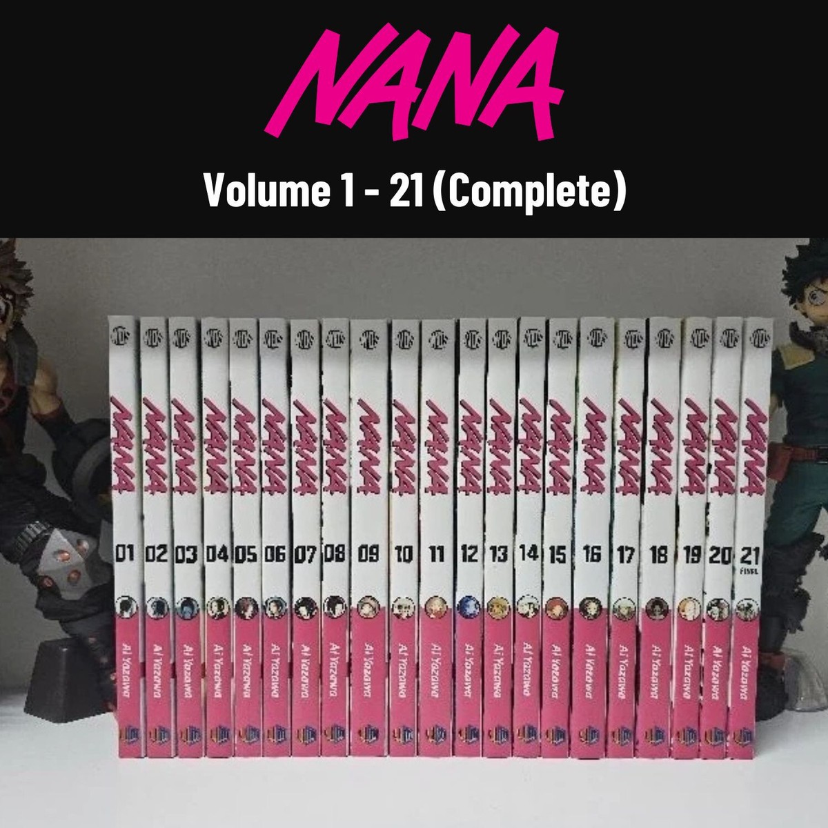 NANA (Vol. 1-21 Complete) Manga Part/Full Set English Version