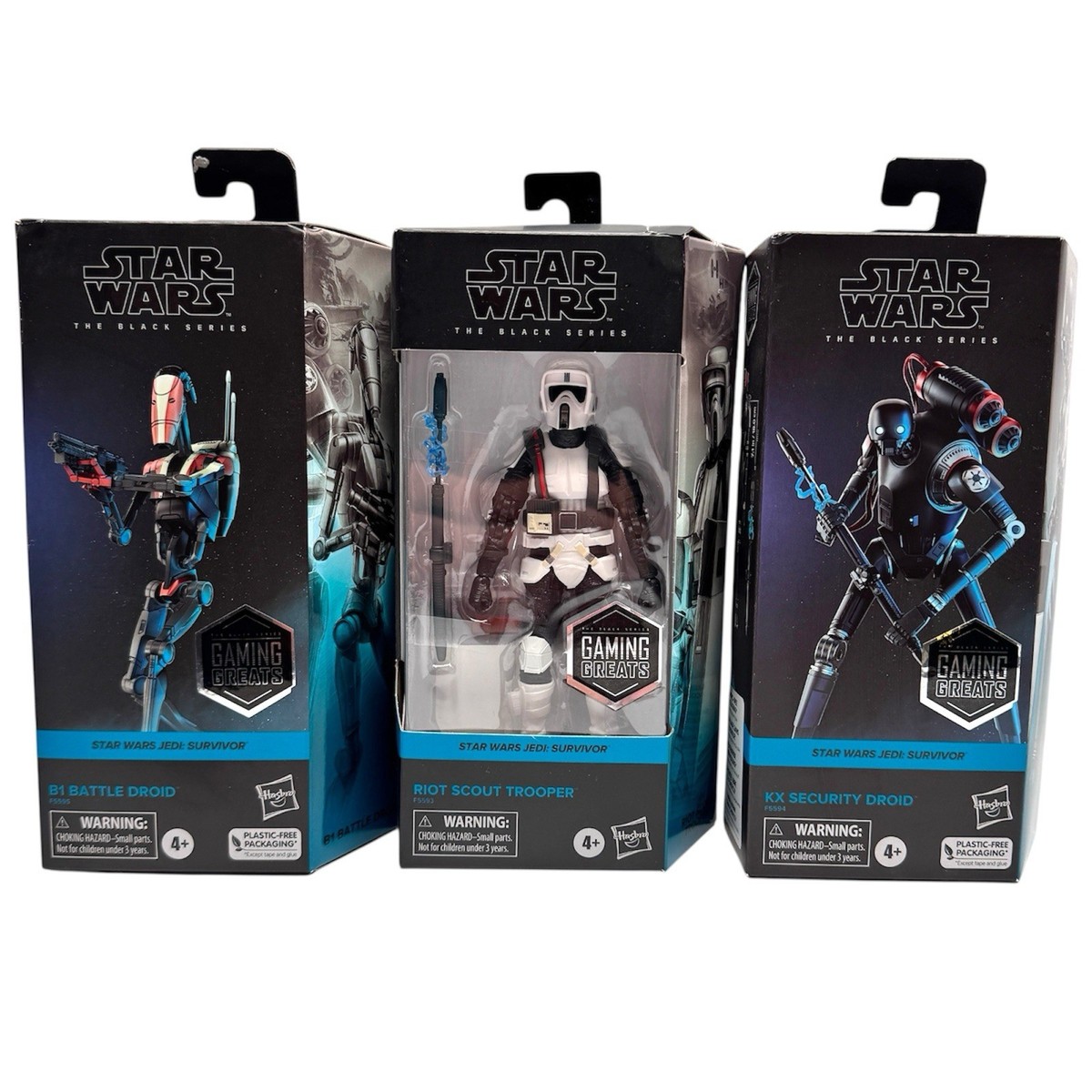 Star Wars Jedi Survivor Action Figures Set Of 3 Gaming Greats
