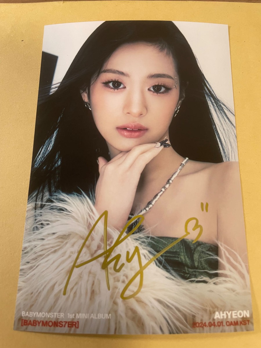 BABYMONSTER AHYEON Exclusive Autographed Photo 4*6 Signed