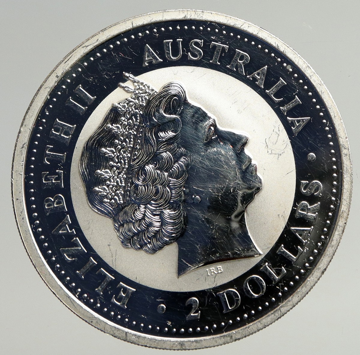 2001 AUSTRALIA Kookaburra Bird 2 OZ Tree RARE TYPE Silver 2 Dollar