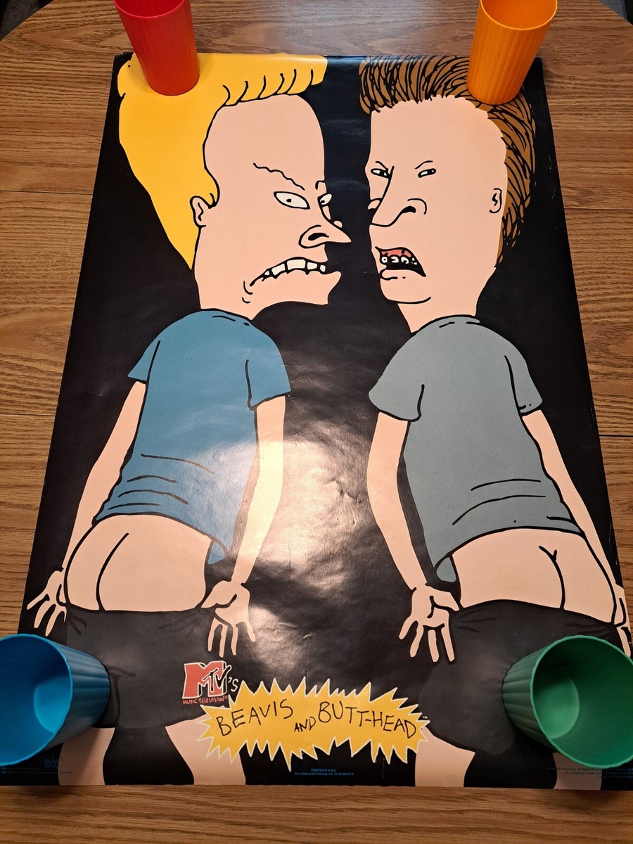 Vintage 1993 MTV Poster Beavis Butthead MTV OSP Publishing | eBay