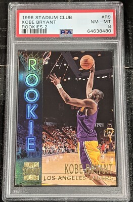 1996-97 Topps Stadium Club Kobe Bryant PSA 8 NM-MT R9 Rookies 2 RC