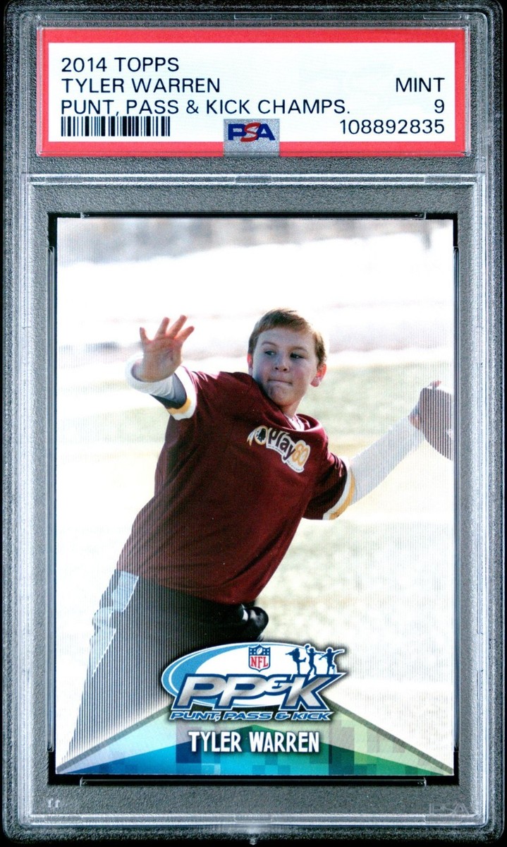 2014 Topps Punt Pass and Kick Champions #34 Tyler Warren PSA 9