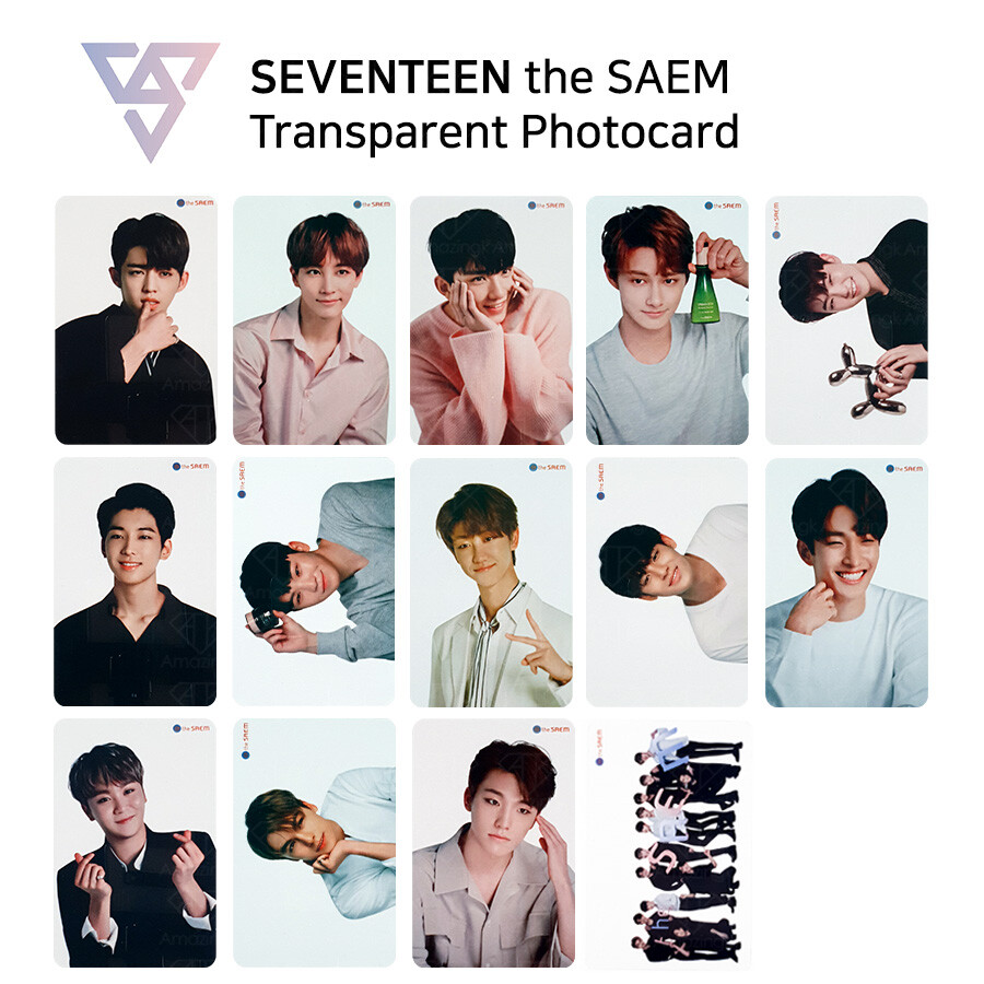 SEVENTEEN The saem Official Transparent Photocard | eBay