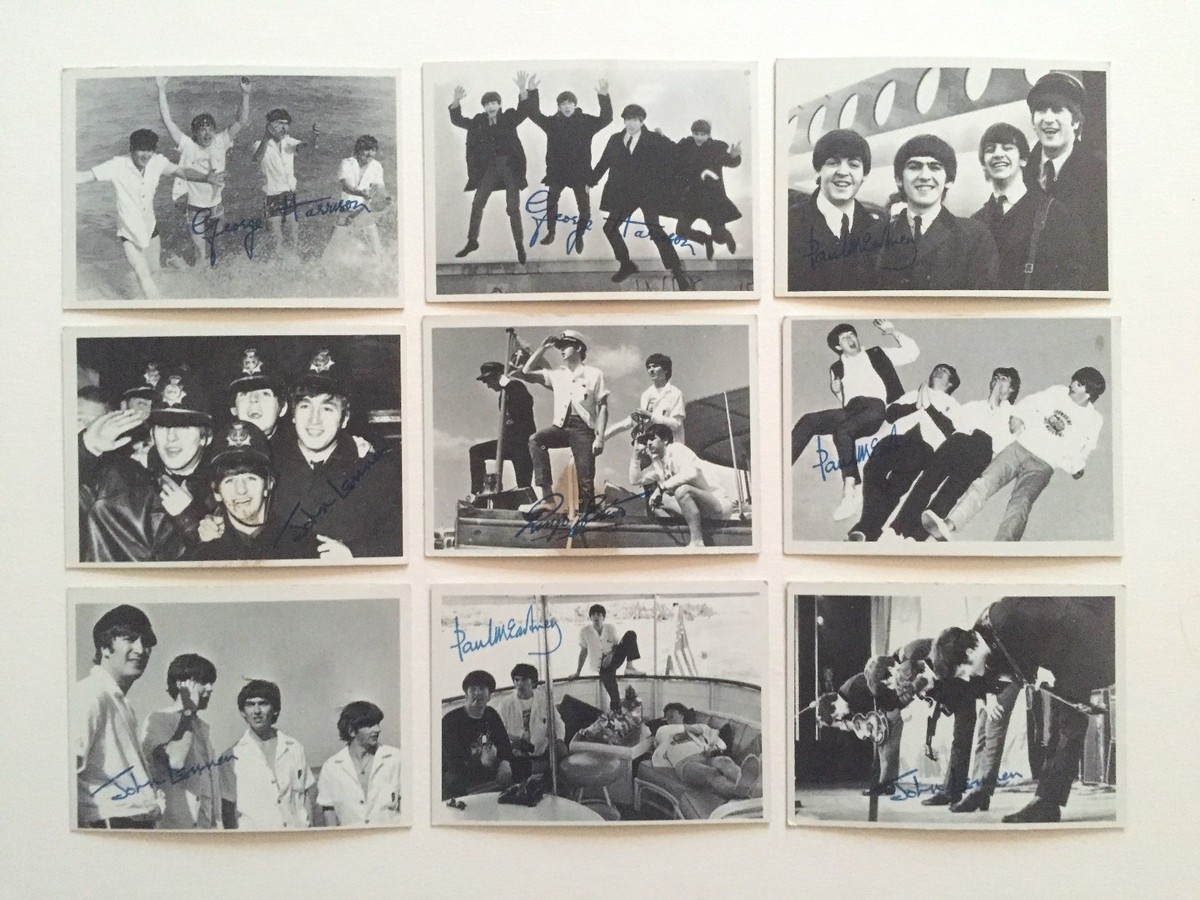 VINTAGE 1964 TOPPS BEATLES 3RD SERIES B&W SIGNATURE TRADING CARDS