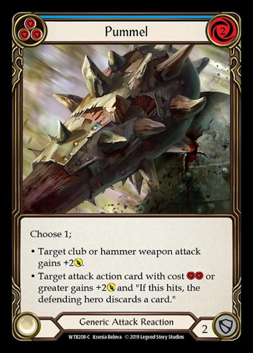 Flesh and Blood FAB Pummel (Blue) NM UnlimitedRainbow Foil Welcome