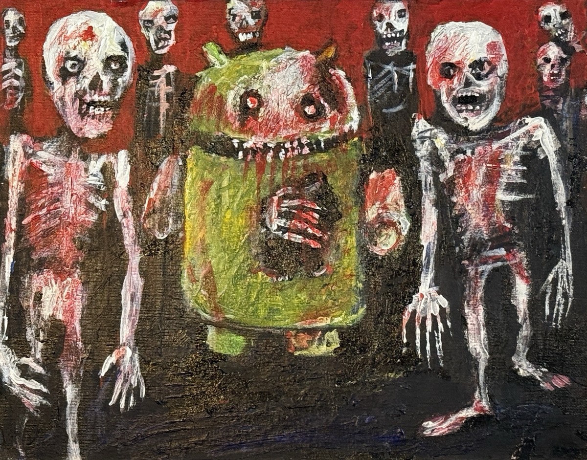 Zombie Acrylic Painting on Canvas By Jack Larson | eBay