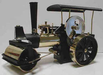 Wilesco D366 BRASS BLACK STEAM ENGINE ROLLER !! MADE IN GERMANY
