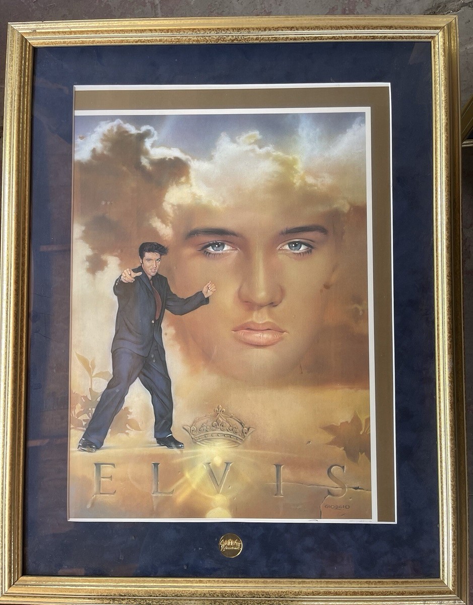 Franklin Mint ELVIS PRESLEY The King By Nate Giorgio Framed w/ COA