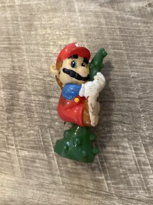 VINTAGE SUPER MARIO BROS APPLAUSE PVC FIGURE MARIO CLIMBING VINE