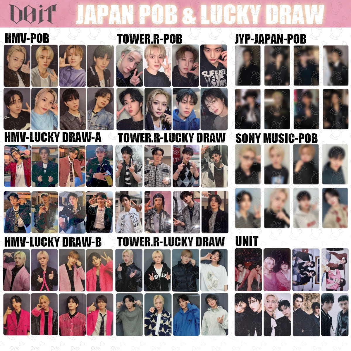 STRAY KIDS SKZ IT TAPE DO IT JAPAN POB LUCKY DRAW PHOTOCARD JYP