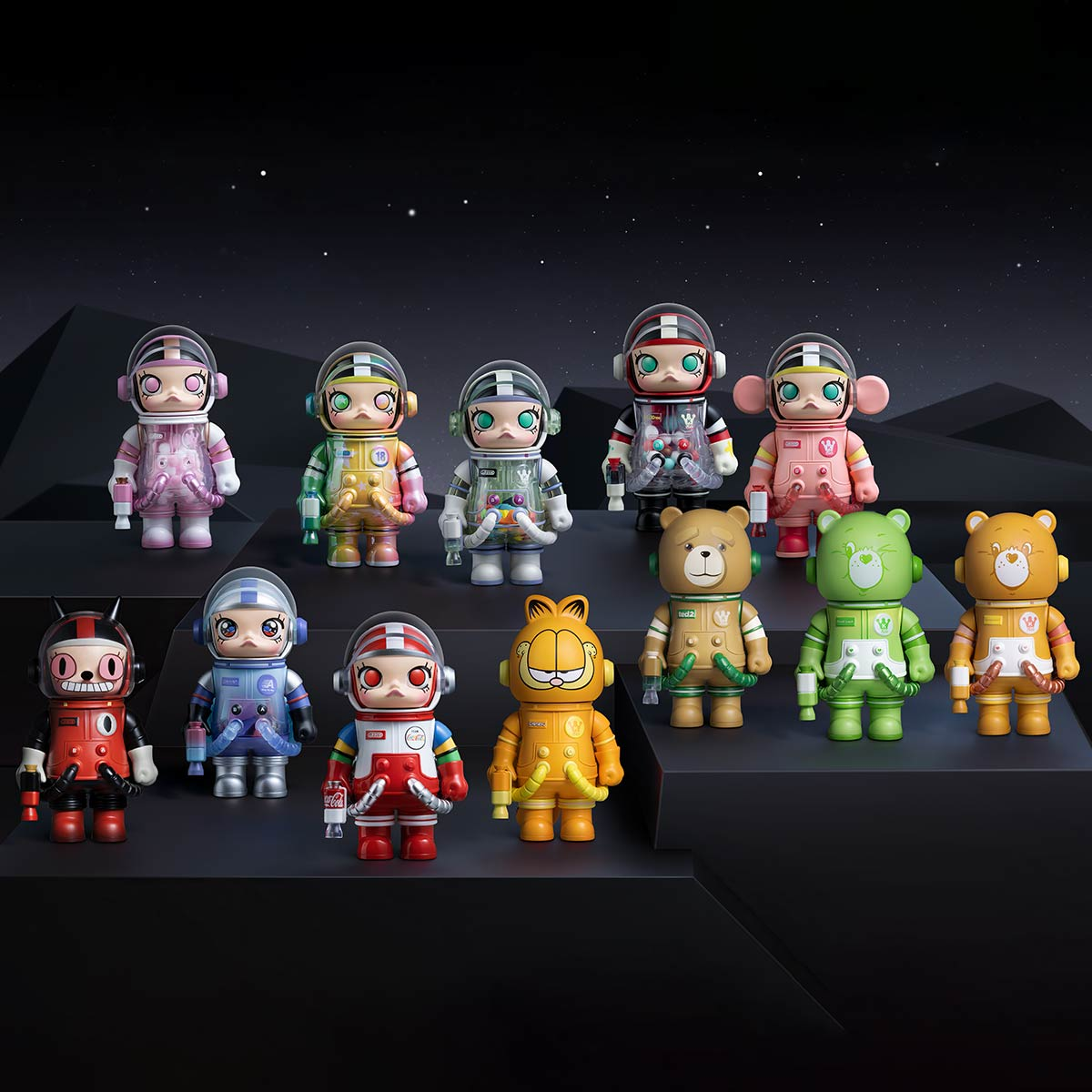 MEGA SPACE MOLLY 100% SERIES 3 2.76-3.15INCHES AUTHENTIC