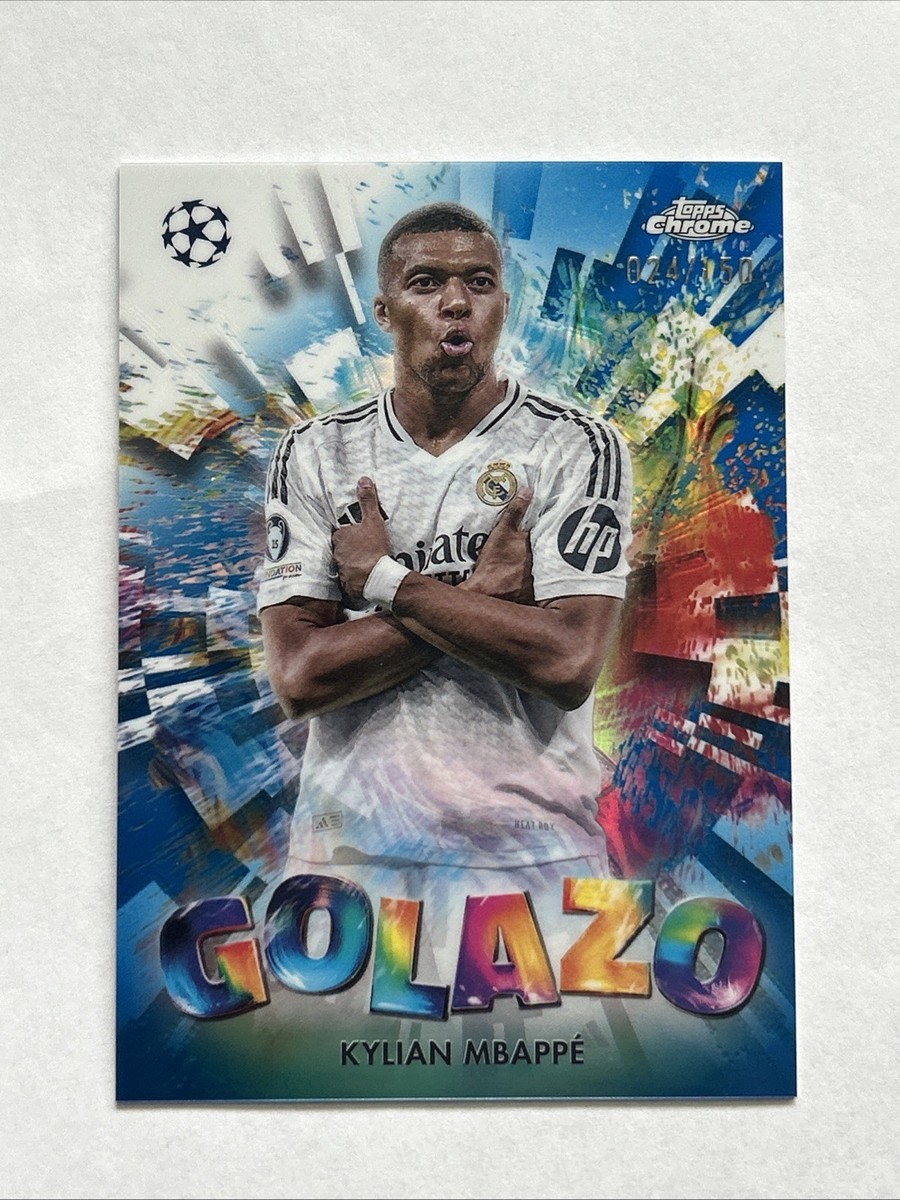 2024-25 Topps Chrome Kylian Mbappe /150 Blue Golazo GZ-21 | eBay