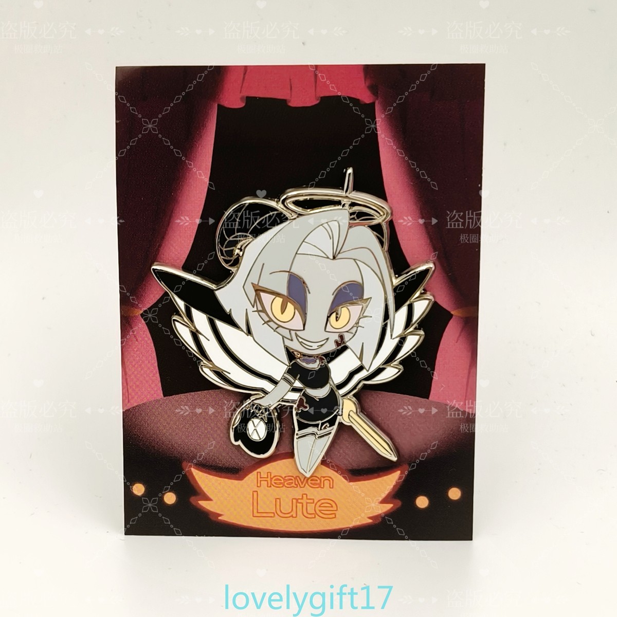hazbin hotel Vel Vox Val Cosplay Anime Metal Pin Badge Collectible