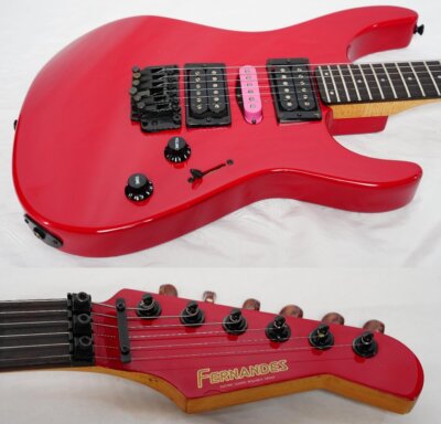 Electric Guitar Fernandes Revolver FR-55 80's Red HSH Alder Body