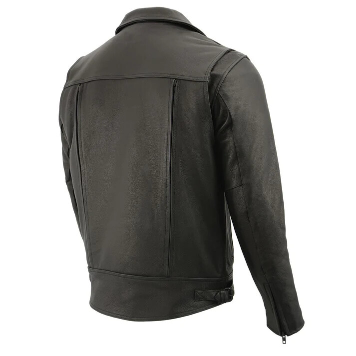 Milwaukee Leather 1520 Men's 'Pistol Pete' Black Vented Motorcycle