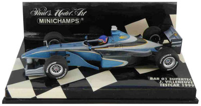 MINICHAMPS Bar 01 Supertec Testcar F1 1999 J Villeneuve. for sale