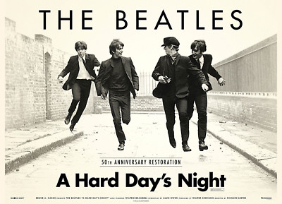 A HARD DAY'S NIGHT POSTER BEATLES JOHN LENNON PAUL MCCARTNEY RINGO