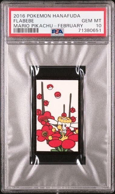 PSA 10 Flabebe Pokemon Japanese Card Mario Pikachu Hanafuda Flower