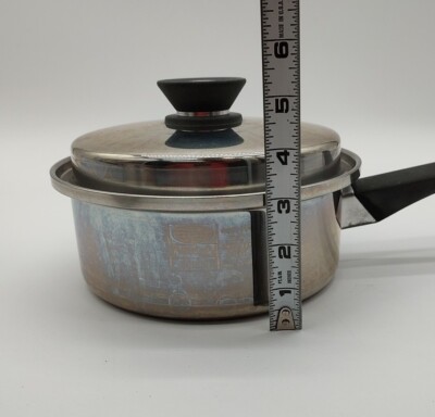 Vintage Amway Queen Multi-Ply 18/8 Stainless Steel Saucepans Pots