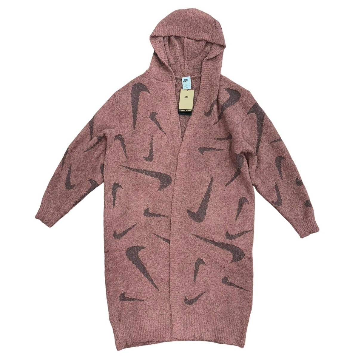 Nike Sportswear Phoenix Cozy Boucle Long Knit Cardigan Size Large